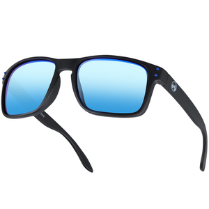 Slide - Matte black frame | ice blue lens