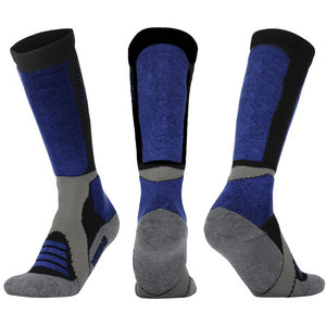 Woolf Snow Socks Merino - size 39-42 Blue/black/dark grey