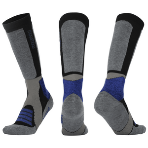 Woolf Snow Socks Merino - size 39-42 Dark grey/blue/light grey