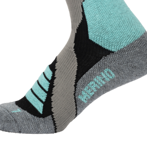 Woolf Snow Socks Merino - size 35-38 Aqua/black/dark grey