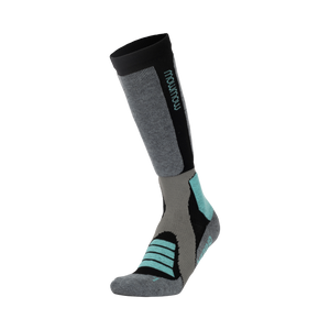 Woolf Snow Socks Merino - size 35-38 Dark grey/aqua/light grey