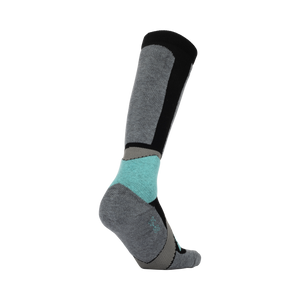 Woolf Snow Socks Merino - size 35-38 Dark grey/aqua/light grey