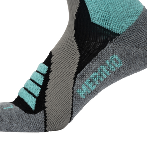 Woolf Snow Socks Merino - size 35-38 Dark grey/aqua/light grey