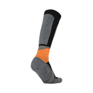 Woolf Snow Socks Merino - size 43-46 Dark grey/orange/light grey